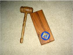 Gavel and Anvil. Knights of Columbus Council #12186